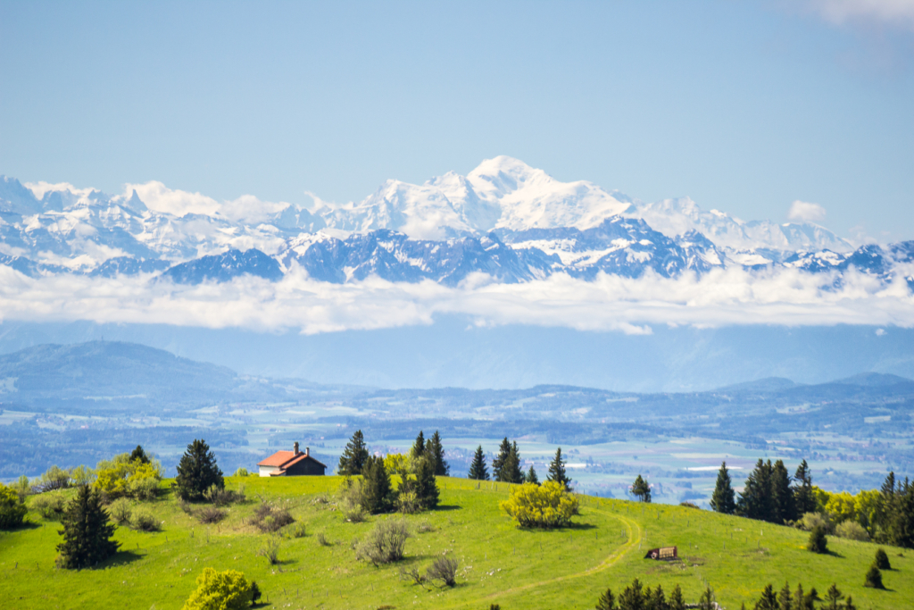 Le Mont Blanc vu de la Suisse